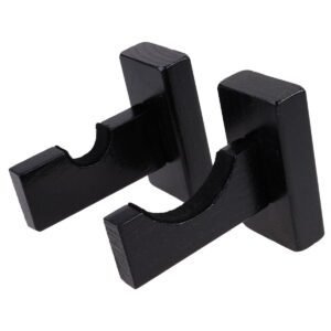 Ortofally Baseball Bat Display Hanger Wall Mounted Horizontal Baseball Bat Holder Hockey Wall Container for Home Office M Black