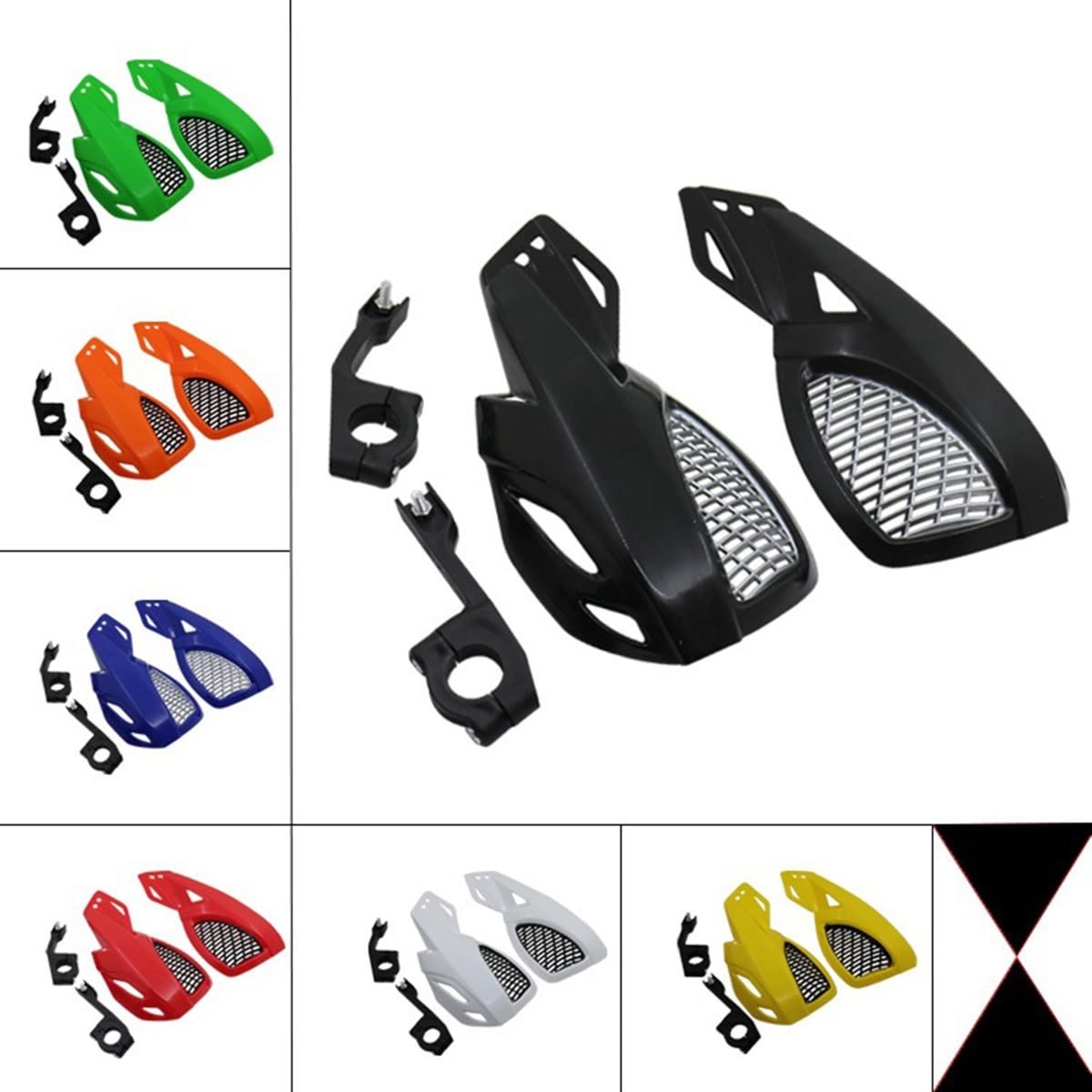 SWETRACE Protect Motorcycle Handlebars Motorbike Handguard Abs White 1 Pair 24.00X12.00X5.00CM Black 3 SWETRACE Protect Motorcycle Handlebars Motorbike Handguard Abs White 1 Pair 24.00X12.00X5.00CM Black - image 3