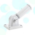 Worgeous Flag Pole Accessories Universal Holder Wall Mount Poles Bridegroom White