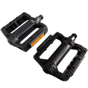 Masteelf 1 Pair of Pedals Anti-slip Plastic Grain Large Treadle Universal Road Bike Pedals