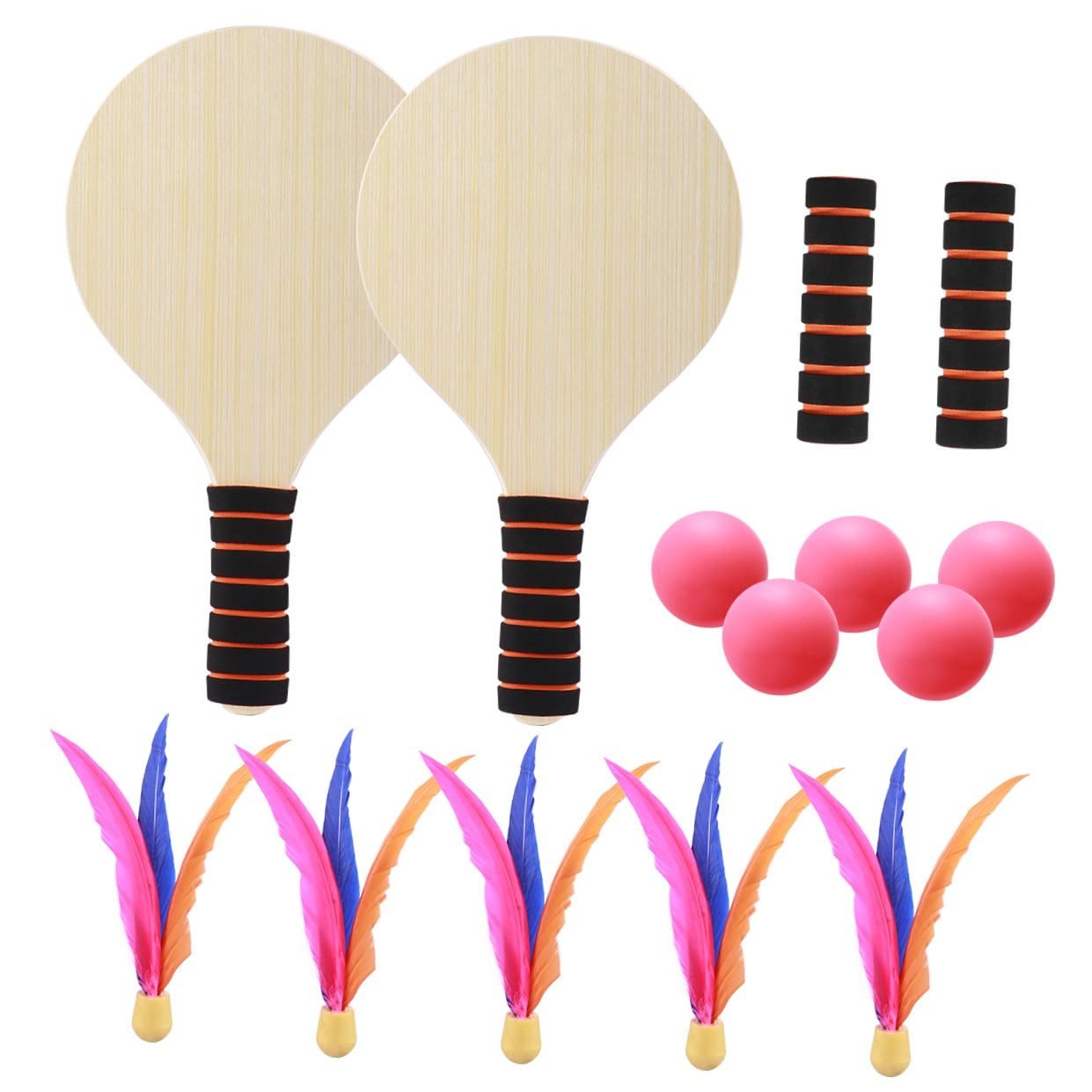 SWETRACE Badminton Rackets for Children Beach Tennis Racket Bamboo 2 Rackets Assorted Color 3 SWETRACE Badminton Rackets for Children Beach Tennis Racket Bamboo 2 Rackets Assorted Color - image 3