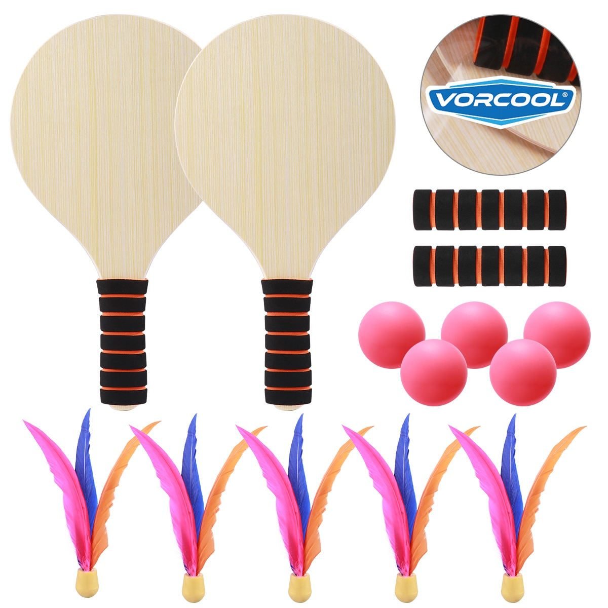 SWETRACE Badminton Rackets for Children Beach Tennis Racket Bamboo 2 Rackets Assorted Color 5 SWETRACE Badminton Rackets for Children Beach Tennis Racket Bamboo 2 Rackets Assorted Color - image 5