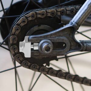 SWETRACE 1Set Mini Bike Chain Tensioner Aluminum Alloy Compact Design for Single-Speed Bicycles 1.4×0.8×0.7in