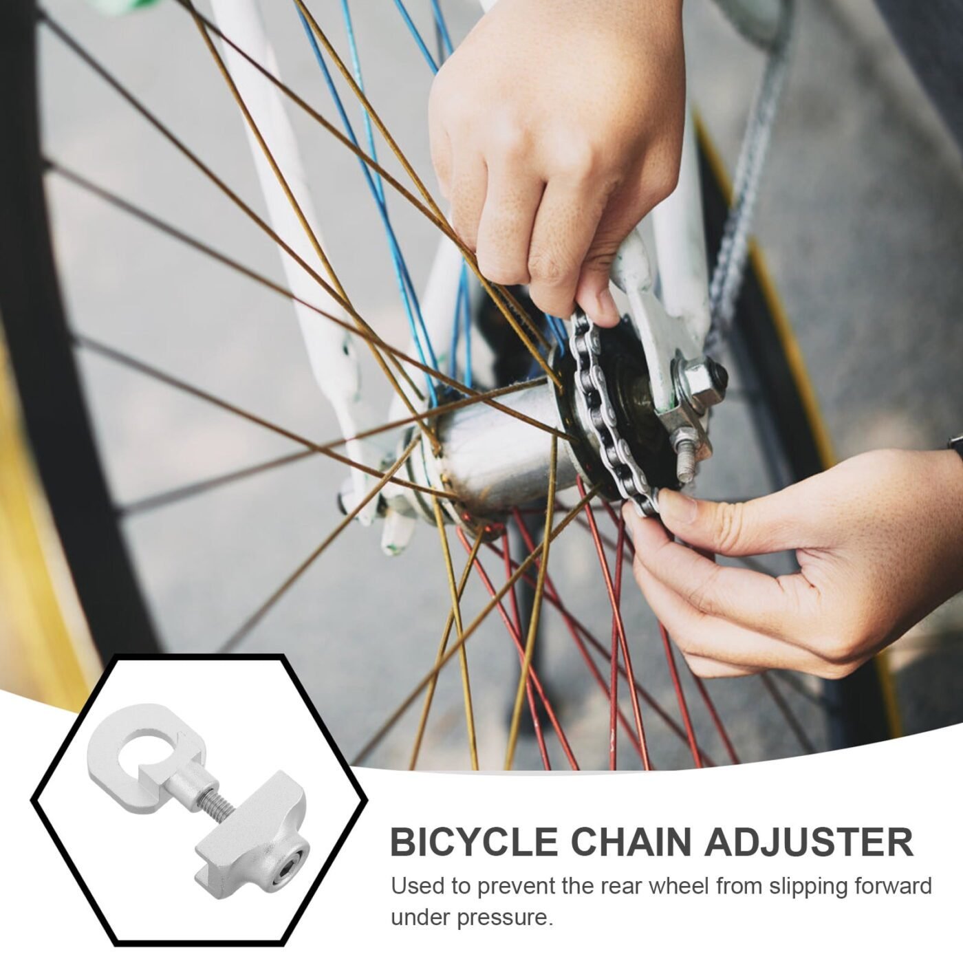 SWETRACE 1Set Mini Bike Chain Tensioner Aluminum Alloy Compact Design for Single-Speed Bicycles 1.4x0.8x0.7in 3 SWETRACE 1Set Mini Bike Chain Tensioner Aluminum Alloy Compact Design for Single-Speed Bicycles 1.4×0.8×0.7in - image 3