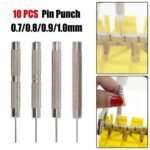 Watch Strap Pin Pin Punch Link Punch Pin Stick- Watch Repair Tool 0.7-1.0Mm 10Pcs Bar Hammer Punch Thimble Durables 0.9Mm Smile Home 0.7 mm
