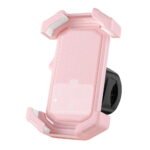 Adjustable Motorcycle Phone Holder With Silicone Protection For Secure Locking Pink