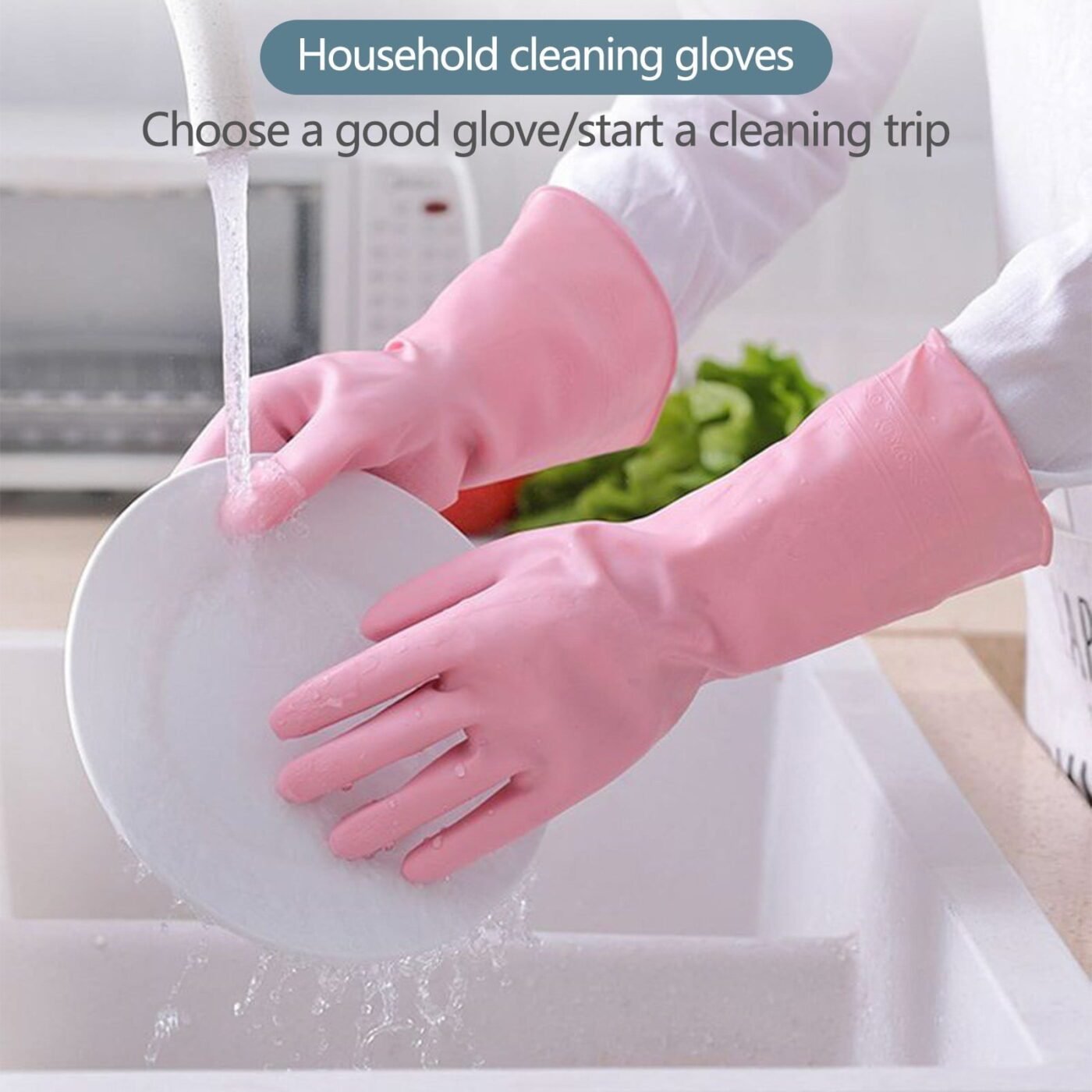 1 Pairs Rubber Gloves for Dishwashing Cleaning, Cotton Lined Household Gloves, Waterproof Gloves for Kitchen Bathroom, Reusable Gloves, Food Grade Non-Slip Household Kitchen Gloves Pink,M 1 1 Pairs Rubber Gloves for Dishwashing Cleaning, Cotton Lined Household Gloves, Waterproof Gloves for Kitchen Bathroom, Reusable Gloves, Food Grade Non-Slip Household Kitchen Gloves Pink,M