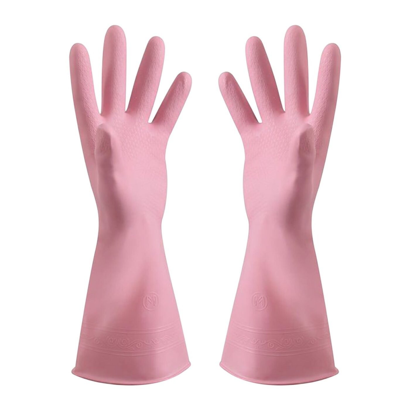 1 Pairs Rubber Gloves for Dishwashing Cleaning, Cotton Lined Household Gloves, Waterproof Gloves for Kitchen Bathroom, Reusable Gloves, Food Grade Non-Slip Household Kitchen Gloves Pink,M 2 1 Pairs Rubber Gloves for Dishwashing Cleaning, Cotton Lined Household Gloves, Waterproof Gloves for Kitchen Bathroom, Reusable Gloves, Food Grade Non-Slip Household Kitchen Gloves Pink,M - image 2