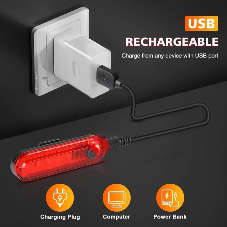 Rear Light Bike - 2 Pack USB Rechargeable Bicycle Tail Lights, Waterproof Safety Warning Lights, Mountain Bike Accessories for Night Cycling 3 Rear Light Bike – 2 Pack USB Rechargeable Bicycle Tail Lights, Waterproof Safety Warning Lights, Mountain Bike Accessories for Night Cycling - image 3