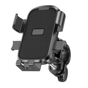 Bicycle Phone Holder – Smartphone Holder – Universal – MTB – Racing Bike – E-bike – Scooter – Motorcycle – Handlebar Mount – 360 Degrees – Mobile Phone Holder – Bicycle Accessories – Black – 1 piece