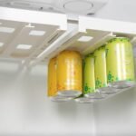 Can Holder Fridge – Fridge Organizer Hanging – Soda Can Rack – Beer Holder – Fridge Storage Rack – Hanging Drawer – Beverage Dispenser – Space Saving – Kitchen Accessories – Bottle Holder – Storage System – White – 1 Piece