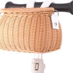 Bicycle Basket – Wicker Bicycle Basket – Handlebar Basket – Front Basket – Small Bicycle Basket – Bicycle Accessories – Rattan Basket – Wicker Basket – Retro Design – Vintage Look – Bicycle Decoration – Bicycle Storage Basket – Handmade – Universal – Ligh
