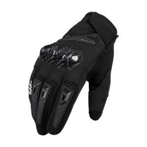 Motorcycle Gloves Breathable Full Finger Touch Screen Anti Slip Racing Gloves, Palm Width 8.5-9.0 cm