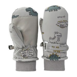 2T Gloves Kids Waterproof Gloves Kids Gloves Winter Gloves Thick Gloves Stretchy Warm Gloves Boys Girls 6-11 Year 2-4 Years AHA5 kids snow gloves Grey