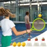 Kids Badminton & Tennis Set – Racket Family Sports Gift with Balls， Lightweight Beginner Gear for Ages 6-12, Indoor/Outdoor Play Blue 1