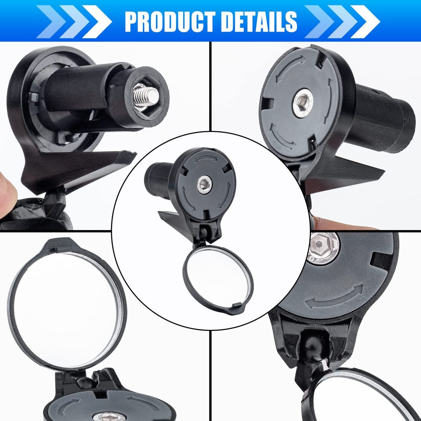 Bike Bar End Rear View Mirror 2 Pack - Adjustable HD Convex Glass Rearview Mirror for Road Bike Drop Bar End or Handlebar End of Mountain Bike, Bicycles, Scooters 5 Bike Bar End Rear View Mirror 2 Pack – Adjustable HD Convex Glass Rearview Mirror for Road Bike Drop Bar End or Handlebar End of Mountain Bike, Bicycles, Scooters - image 5