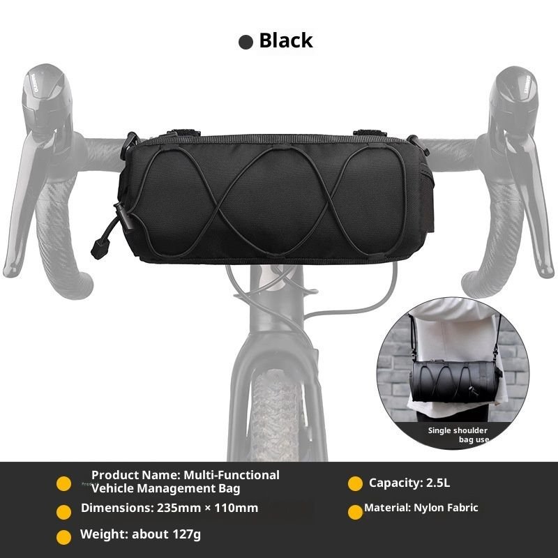 Bike Handlebar Bag Small Bicycle Handle Bar Bag Handy Front Bike Bags Handlebar Storage Pouch Pack with Shoulder Strap Little Mountain Road Bike Barrel Bag 2 Bike Handlebar Bag Small Bicycle Handle Bar Bag Handy Front Bike Bags Handlebar Storage Pouch Pack with Shoulder Strap Little Mountain Road Bike Barrel Bag - image 2
