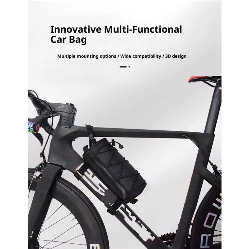 Bike Handlebar Bag Small Bicycle Handle Bar Bag Handy Front Bike Bags Handlebar Storage Pouch Pack with Shoulder Strap Little Mountain Road Bike Barrel Bag 3 Bike Handlebar Bag Small Bicycle Handle Bar Bag Handy Front Bike Bags Handlebar Storage Pouch Pack with Shoulder Strap Little Mountain Road Bike Barrel Bag - image 3