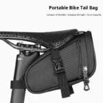 Bike Seat Bag, Water-resistant Bicycle Saddle Bag with Reflective Strap, Cycling Under Seat Pouch, Bike Seat Pack for Mountain Road Bikes and Commuters