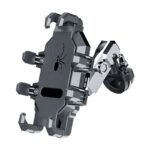Motorcycle Phone Mount Holder – Motorcycle Cell Phone Mounts, Adjustable Bike Phone Holder,Black (handlebar model)