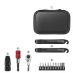 Bike Repair Tool Kit with 10 Magnetic Bits – Alloy Multitool for Bicycle, MTB, Road Cycling – Portable Multifunction Tool Set in One Safety Kit