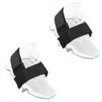 Original Dumbbell Foot Attachment, Tibialis Trainer, Adjustable Ankle Weights, Ankle Straps for Weight Lifting, Leg Workouts at Home for Hip, Shin Splint, （black a pair）