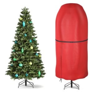 Upright Christmas Tree Storage Bag,Oxford Fabric Tear Resistant Adjustable Christmas Tree Storage Bag for 9 FT Assembled Trees(Excluding Christmas tree)