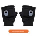 Portable Heating Gloves ElectricFingerless Heating Writing Gloves for Students,Hand Warmer for Indoor and Outdoor（black a pair of）