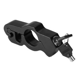 Lock Motorcycle, Heavy Duty Anti Theft Adjustable Bike Handlebar Lock with 2 Keys Protect Your Motorcycle (black)