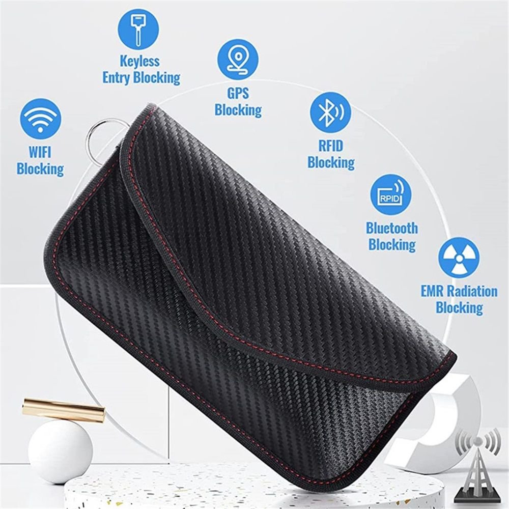 Pouch for Car Keys, Car RFID Signal Blocking Holder, Key Fob Protector, Key fob cage Block Signal Anti-Theft Fob Case (2 Pack) 2 Pouch for Car Keys, Car RFID Signal Blocking Holder, Key Fob Protector, Key fob cage Block Signal Anti-Theft Fob Case (2 Pack) - image 2