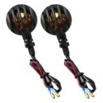 LED Motorcycle Turn Signals – 2 Pack Universal Bullet Blinker, Wire Rear Mount Signal Lights Kit for Motorcycles, Bobbers, Bikes