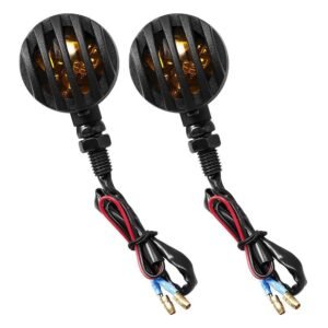 LED Motorcycle Turn Signals – 2 Pack Universal Bullet Blinker, Wire Rear Mount Signal Lights Kit for Motorcycles, Bobbers, Bikes