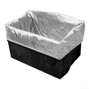 Wiel Bike Basket with Liner Rainproof Cover, Folding Bicycle Basket Easy Install to Front Handlebar or Rear Rack for Commuter Grocery Shopping Picnic