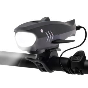 Bike Horn with Light,120dB Electric Bicycle Bell & Rechargeable Headlight, IPX4 Waterproof Kids Bike Accessories for Boys/Girls, Scooters