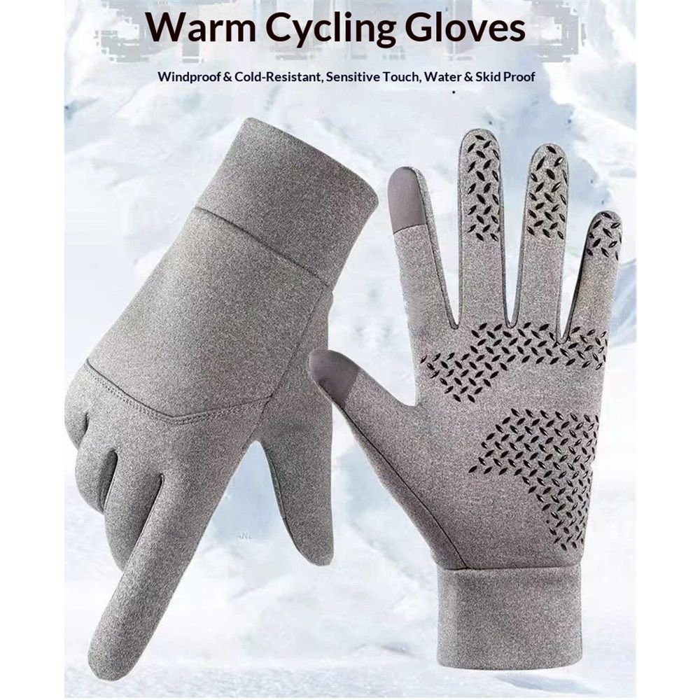 2 pack Winter Gloves for Men Women Touch Screen Gloves Cold Weather Warm Driving Running Gloves(gray,XL) 2 2 pack Winter Gloves for Men Women Touch Screen Gloves Cold Weather Warm Driving Running Gloves(gray,XL) - image 2