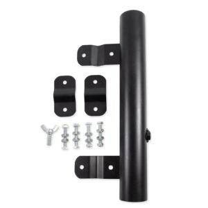 RV Ladder Mounted Flagpole Holder | Allows for a Flag to Fly from Your RV’s Ladder | Compatible with Most RV Ladder Rails ,Black