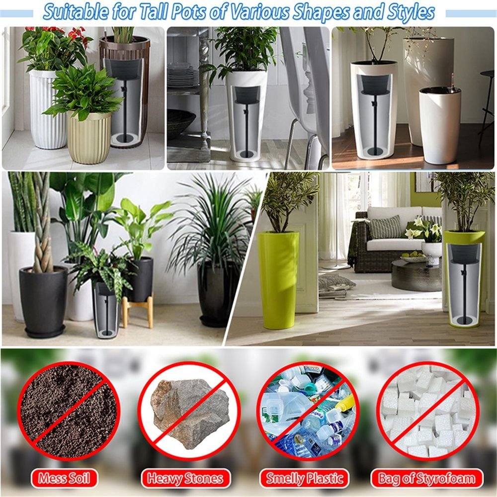 Adjustable Height Plant Risers for Inside Pots, 17-32" Planter Inserts for Large Pots, Planter Lift Insert for Tall Square Round Taper Planters (6" 8" 10" Base or Top) 4 Adjustable Height Plant Risers for Inside Pots, 17-32″ Planter Inserts for Large Pots, Planter Lift Insert for Tall Square Round Taper Planters (6″ 8″ 10″ Base or Top) - image 4
