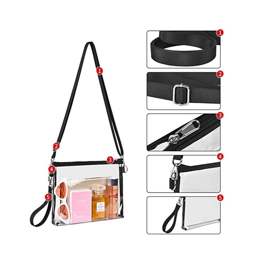 2 pack Clear Purse Bag Stadium Approved Clear Tote Bag for Work Concert Sports, for Stadium Events and Concert 4 2 pack Clear Purse Bag Stadium Approved Clear Tote Bag for Work Concert Sports, for Stadium Events and Concert - image 4