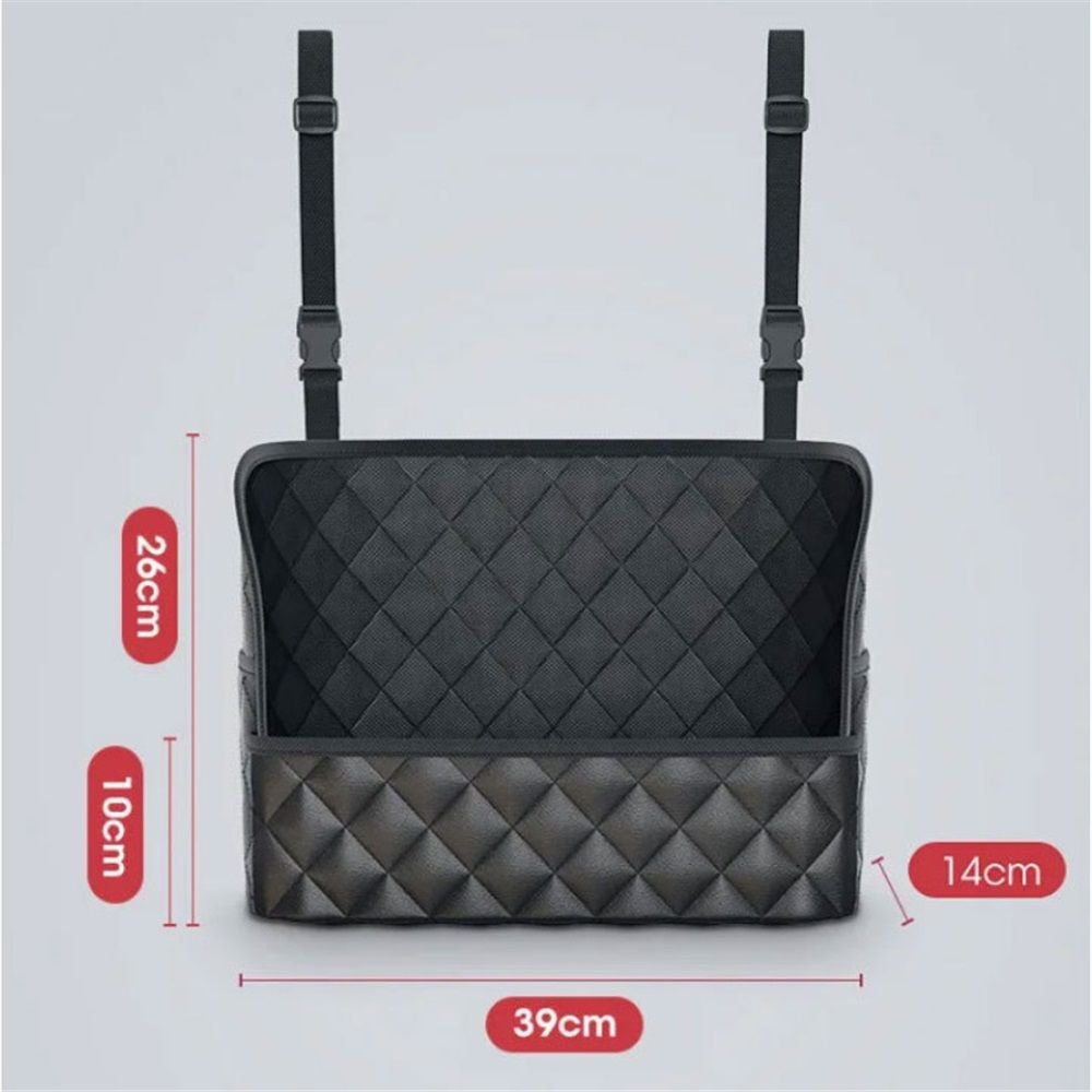 Car Handbag Holder Between Seat Durable Leather Seat Back Organizer Pet & Kids Driver Storage Netting Pouch Driver Storage Netting Pouch (Upgraded Black B) 2 Car Handbag Holder Between Seat Durable Leather Seat Back Organizer Pet & Kids Driver Storage Netting Pouch Driver Storage Netting Pouch (Upgraded Black B) - image 2