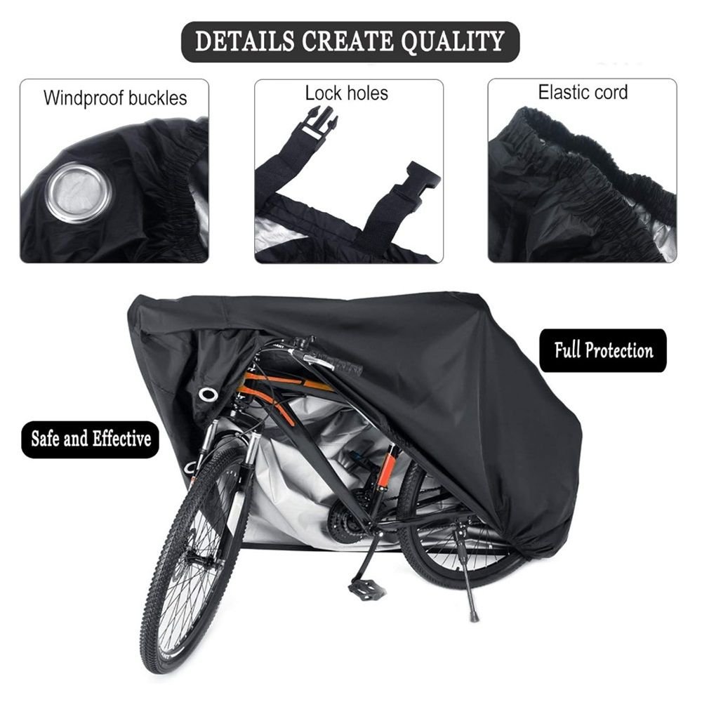 Bike Cover, Waterproof Outdoor Bicycle Cover with Lock Hole for Mountain Road Bikes, for Outdoor Waterproof Windproof Dustproof Bicycle & Bike(190*65*98cm) 3 Bike Cover, Waterproof Outdoor Bicycle Cover with Lock Hole for Mountain Road Bikes, for Outdoor Waterproof Windproof Dustproof Bicycle & Bike(190*65*98cm) - image 3
