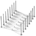 Pot Lid Organizer Pot Lid Holder Adjustable Pot Lid & Plate& Pans multipurpose Organizer Rack Holder Stainless Steel Dish Plate Drying Rack（Long 7-grid design）