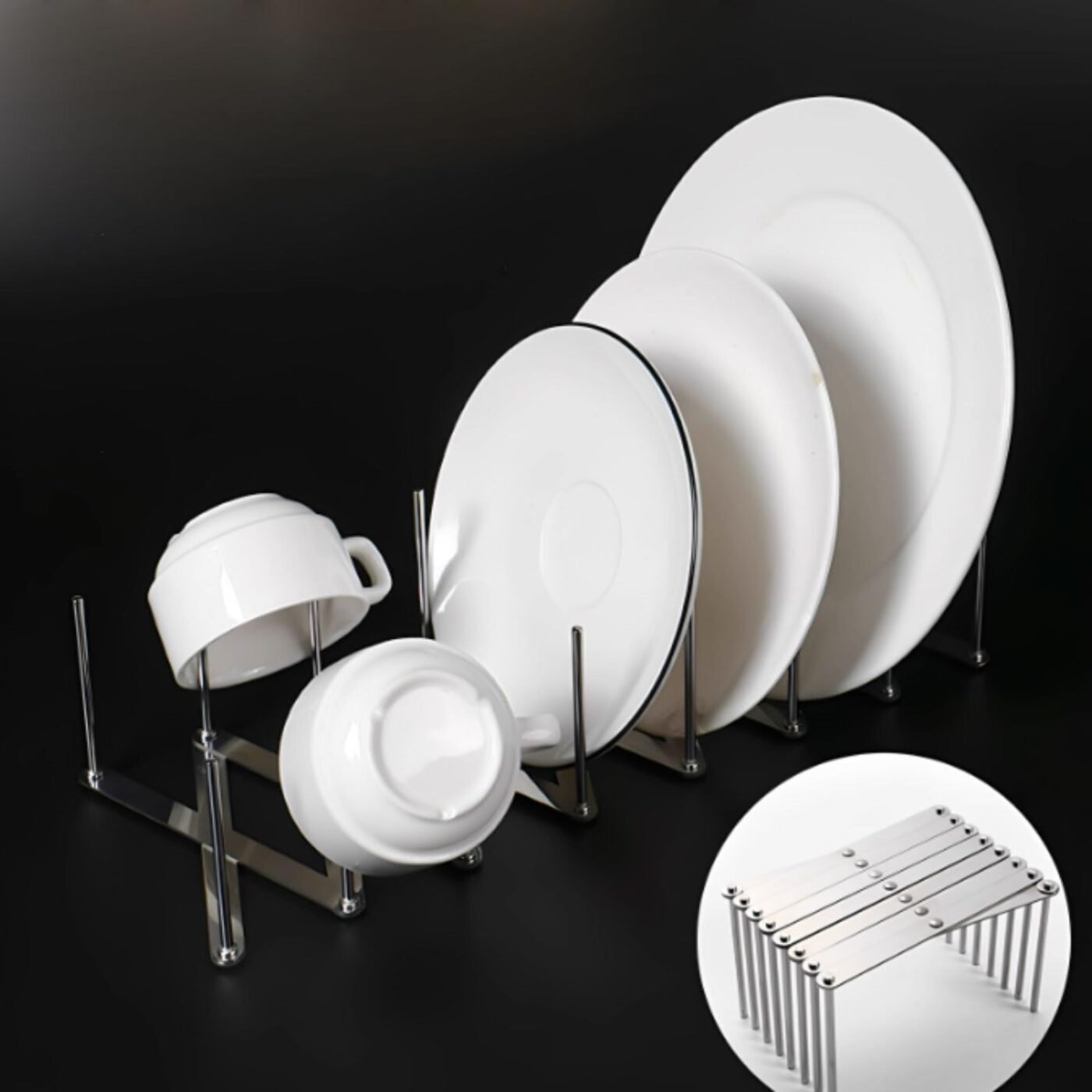 Pot Lid Organizer Pot Lid Holder Adjustable Pot Lid & Plate& Pans multipurpose Organizer Rack Holder Stainless Steel Dish Plate Drying Rack(Long 7-grid design) 4 Pot Lid Organizer Pot Lid Holder Adjustable Pot Lid & Plate& Pans multipurpose Organizer Rack Holder Stainless Steel Dish Plate Drying Rack(Long 7-grid design) - image 4