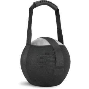 Bowling Mesh Bag, Single Bowling Ball Carrier with Reinforced Handle, Black, (excluding bowling)