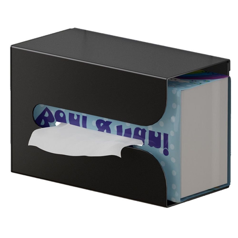 Glove & Tissue Dispenser Holder - Holds Boxes of Gloves, Towels, Wipes, Tissues - Mount onto a Tool Box or in Garages, Workshops and Kitchens (Black) 2 Glove & Tissue Dispenser Holder – Holds Boxes of Gloves, Towels, Wipes, Tissues – Mount onto a Tool Box or in Garages, Workshops and Kitchens (Black) - image 2