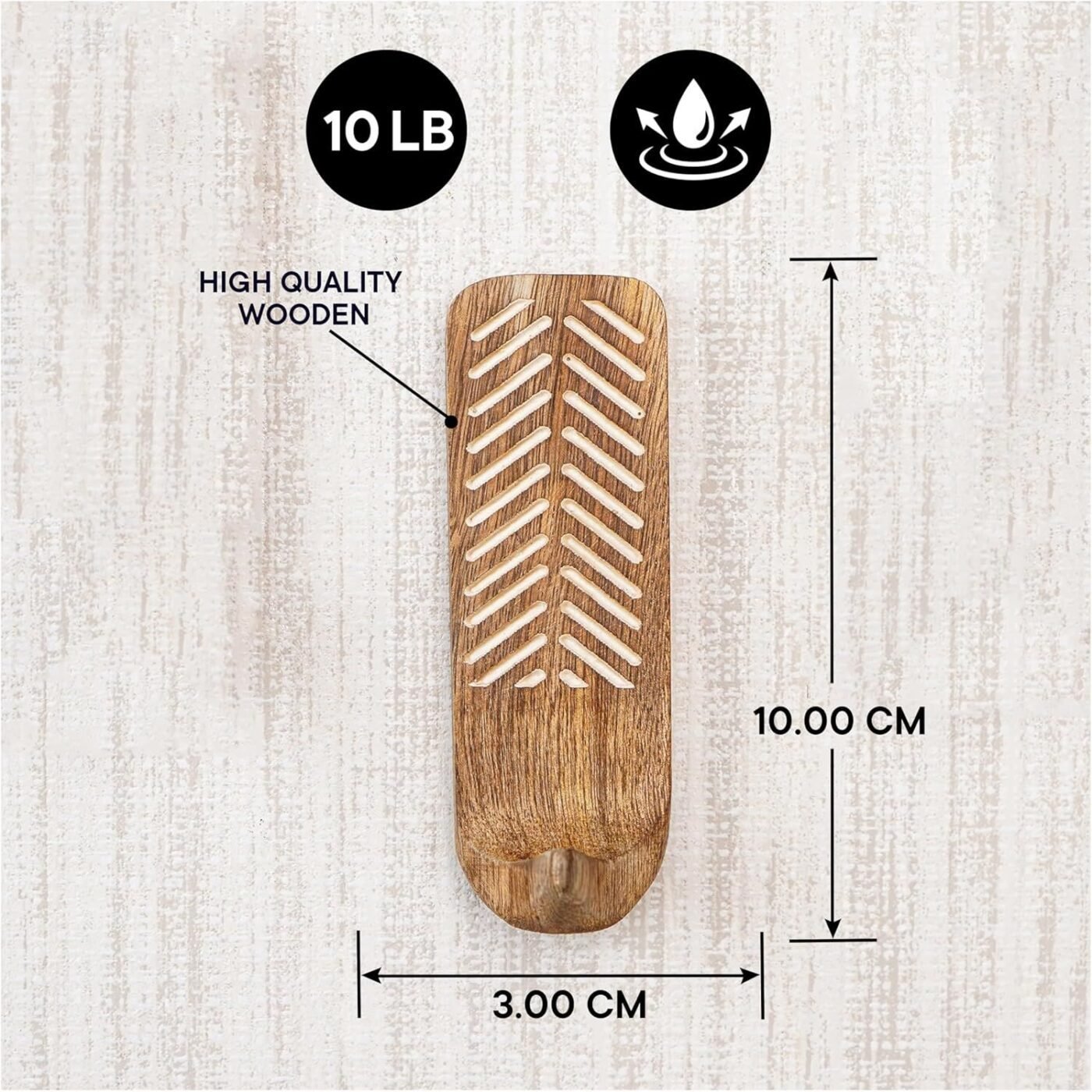 Shelf Boho Decorative Wood Adhesive Wall Hooks for Hanging Coats, Keys, Leash, Hat, Towel Holder, Cute Sticky Key Holder, (3 Hooks ) 5 Shelf Boho Decorative Wood Adhesive Wall Hooks for Hanging Coats, Keys, Leash, Hat, Towel Holder, Cute Sticky Key Holder, (3 Hooks ) - image 5
