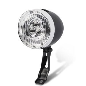 Vintage Retro Bicycle Bike Front Light Lamp LED Fixie Headlight with Bracket, for Women, Beach Cruiser Accessories