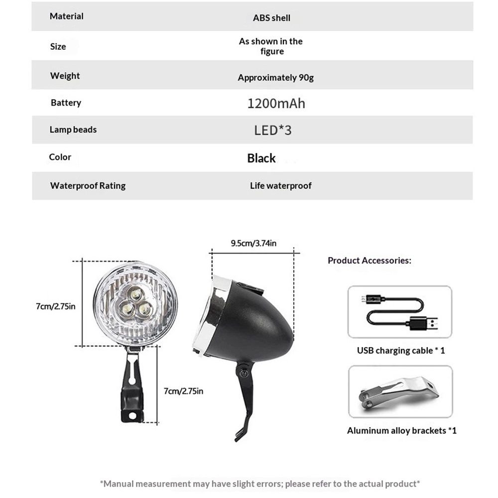Vintage Retro Bicycle Bike Front Light Lamp LED Fixie Headlight with Bracket, for Women, Beach Cruiser Accessories 4 Vintage Retro Bicycle Bike Front Light Lamp LED Fixie Headlight with Bracket, for Women, Beach Cruiser Accessories - image 4