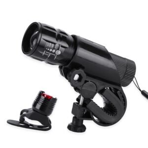 2 Packs Bike Light Set Super Bright Focus Adjustable Front Headlight and Rear LED Mountain Bicycle Light, Mount Included(Battery not included)
