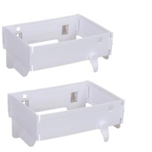 2 pack Foldable Trash Bag Holder, Hanging Waste Garbage Can Rack Closure Waste Bag Hanger Racks with Fixing Snap for Kitchen Cabinets Doors