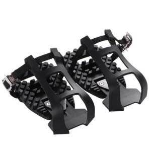 1 pairs Bike Bicycle Toe Clips Cage ONLY – Convert Pedals to Dual Function Pedals – Ride with Sneakers – black